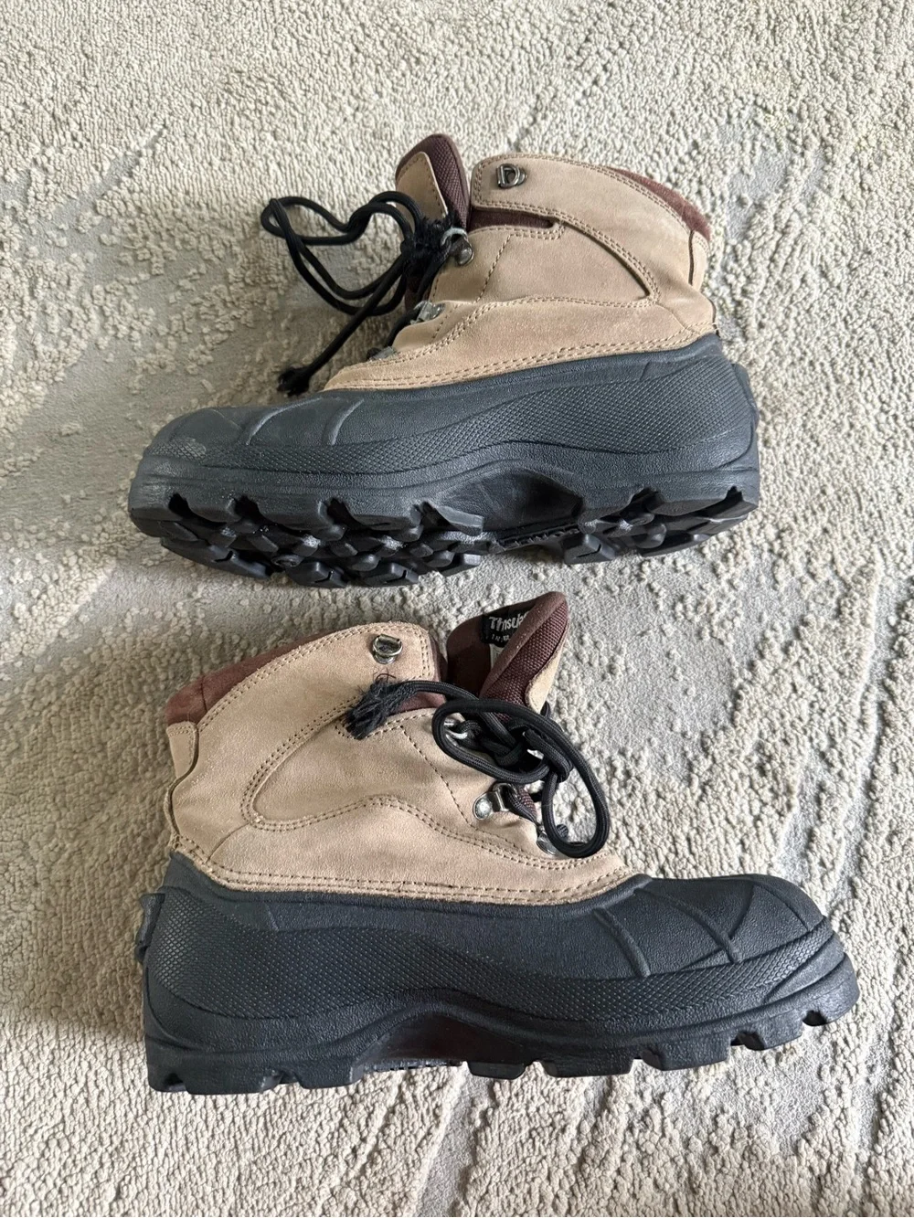 Sorel boots Cold Mountain Thinsulate Winter Boots waterproof tan suede  black 9